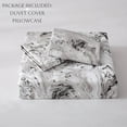 thumbnail image 4 of Marble Duvet Cover Set with Zipper Closure Ties, Soft Microfiber White Marble Pattern Double, 4 of 7