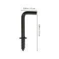 thumbnail image 2 of Pretyzoom 100pcs L Shaped Hooks For Hanging Black Screw In Hooks For Walls Decor, 2 of 6