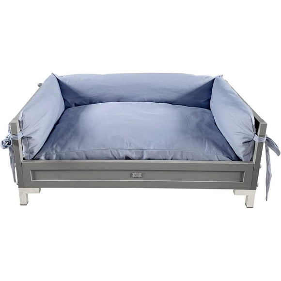 New Age Pet® ECOFLEX® – Lit de chien surélevé Manhattan avec coussin pour grands chiens