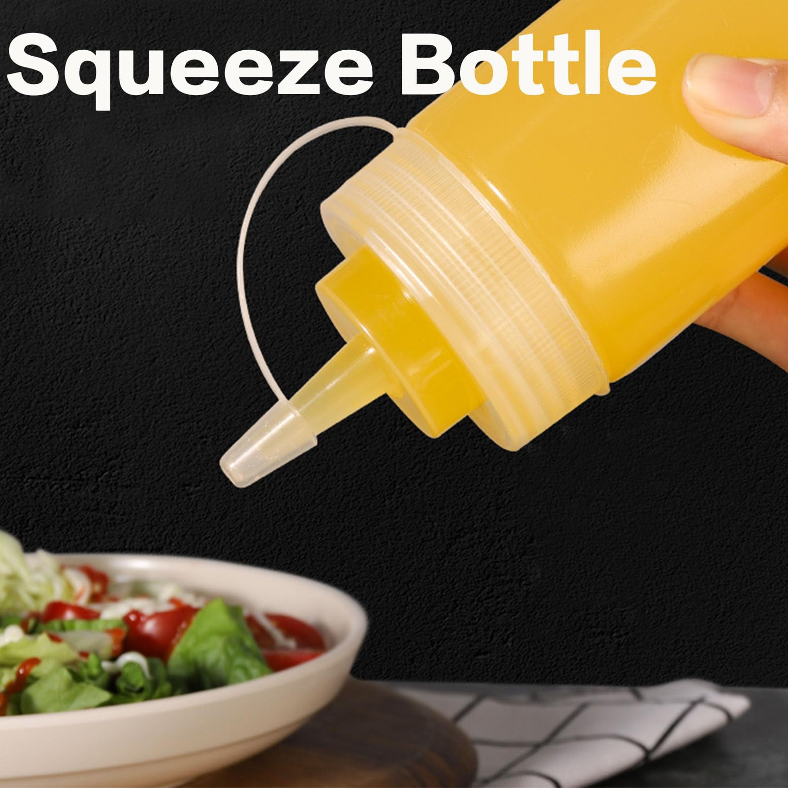 12 Pack 8 Oz Plastic Squeeze Bottles Multipurpose Squirt For Ketchup Condiments Bbq Sauce Dressing Barbecue Grilling Crafts Syrup And More