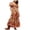 Orange, variant on Womens Floral Summer Dress Casual Wrap V Neck Short Sleeve Belted Beach Bohemian Maxi Dress