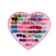 thumbnail image 2 of 3x36 Pares Lindos Pendientes De Botón De Esmalte De Flor De Resina De Moda Conjunto Caja De Corazón De Amor Sunnimix Conjuntos de aretes, 2 of 7