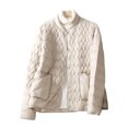 thumbnail image 2 of Chaqueta corta de algodón ligera y artística retro para mujer, chaqueta de invierno de cien torres, 2 of 5