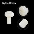 thumbnail image 4 of Uxcell Nylon Machine Screws, M6x12mm Slotted Pan Head Fasteners Bolts, White 50Pack, 4 of 4