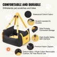 thumbnail image 3 of VEVOR Dog Car Seat, Waterproof Dog Booster Seat for Car with Side Handles and A Storage Pocket, Clip-On Safety Leash and PP Cotton Filling, Dog Car Bed for Small Dog up to 25lbs, Black, 3 of 9