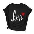 thumbnail image 4 of UAMVSH Womens Valentines Day Shirts Print Short Sleeve Graphic Tees Lightweight Casual Soft Crewneck Cute Tops Festival Outfits, 4 of 7