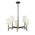 thumbnail image 5 of Brody 5-Light Chandelier in Matte Black with Warm Brass Accents, 5 of 5