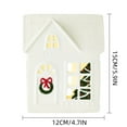 thumbnail image 3 of Virelaxpo Glowing LED Resin Christmas Cottage Indoor Decoration with Soft Light - Ceramic Style Holiday House for Mantelpiece or Tabletop Decor, 3 of 6