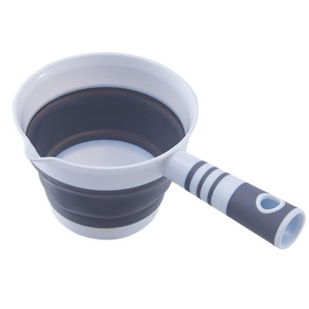 

NUOLUX 1pc Home Kitchen Foldable Water Ladle Simple Hanging Plastic Water Scoop