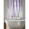 thumbnail image 6 of Sheer Curtains 63 Inches Long, Purple Gray Light Filtering Window Curtains for Living Room, Vintage Country Abstract Gradient Aesthetic Rod Pocket Voile Sheer Curtain Drapes, 52"W x 63"L, 2 Panels, 6 of 8