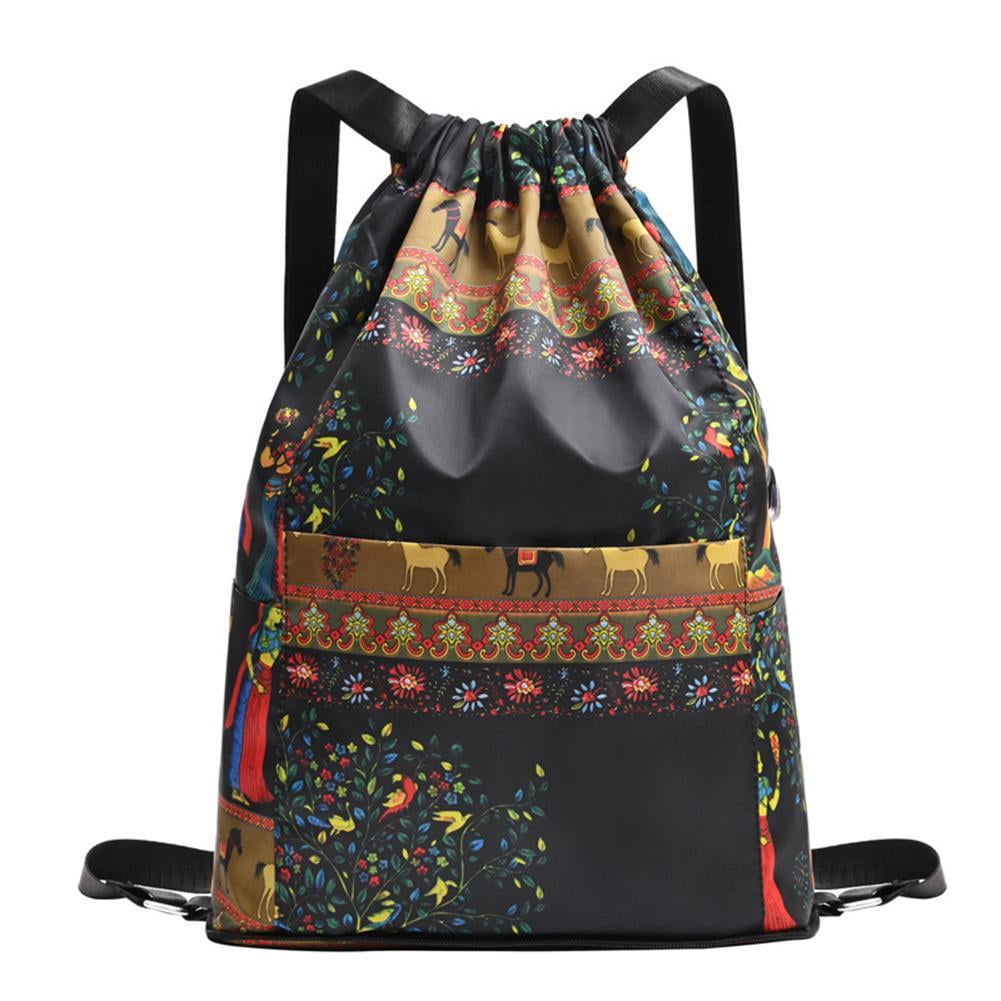 Sac à Dos à Cordon Léger TPDODON - Design Rétro Années 80 - Polyester, Réglable - Pour Sport, Salle De Gym, Voyage - 5