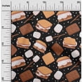 thumbnail image 2 of oneOone Rayon Black Fabric Food Sewing Material Print Fabric By The Yard 56 Inch Wide, 2 of 8