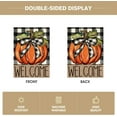 thumbnail image 6 of SM-XLHN Fall Pumpkin Welcome House Flag Double Sided, Autumn Thanksgiving Holiday Harvest Buffalo Plaid Yard Outdoor Decoration 28x40 Inch, 6 of 6