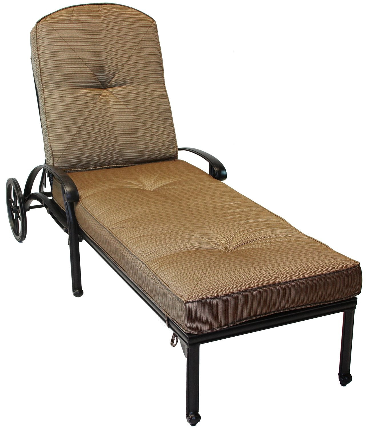 Flamingo Cast Aluminum Outdoor Patio Chaise Lounge With Cushion