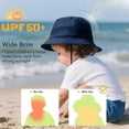 thumbnail image 3 of American Trends Baby Sun Hats UPF 50+ Toddler Bucket Hats Sun Protection Baby Swim Hat Summer Beach Hat Wide Brim Kids Bucket Hats for Boys Girls, 3 of 7