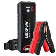 NEXPOW 4000A Portable Car Jump Starter Power Bank, 12V for All Petrol & 10.0L Diesel Engines, with LED Torch, USB & Jump Cable