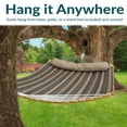 thumbnail image 5 of Sunnydaze 2-Person Polyester Curved Spreader Bar Hammock, 450 lb Capacity - Mountainside, 5 of 15
