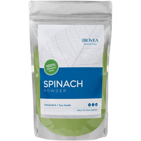 BIOVEA 100% Organic Raw Spinach Powder, 1 lb