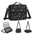 thumbnail image 5 of Sun and Mushroom Gothic Pattern Insulated Lunch Bag with Shoulder Strap and Bottle Holder,Bento School Lunch Bag Box,11x9.5x3.5 Inches, 5 of 5