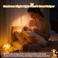 thumbnail image 6 of NexTone Frog Night Light with Timer Dimmable 3 Brightness 7 Colors Kawaii Frog Lamp Warm Sleep Aid USB Rechargeable Portable Night Lamp Decor for Girl Boy Nursery/Bedroom/Desk/Office, 6 of 8