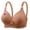 Brown, variant on Cute Push Up Bralettes for Women Plus Size Full Coverage Wireless Bras Underwear Soft Ruched Support T-Shirt Bra, 42/95BC Beige