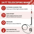 thumbnail image 2 of 24 FT Gutter Cleaning Tools from The Ground - Telescoping Pressure Washer Wand - Gutter Cleaner Attachment with Power Washer Extension Wands, Brush, 7 Spray Nozzle Tips, 2 Hose Adapters, Support Belt, 2 of 7