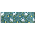 thumbnail image 5 of SKYSONIC 2X6 Feet Xmas White Bear Runner Rug with Rubber Backing, Merry Christmas Moon Non Slip Entryway Rug Runner Washable Soft Area Rug Carpet for Hallway Bedroom Kitchen Decor, 5 of 6