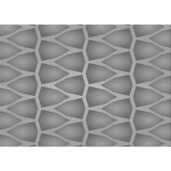 Ahgly Company Indoor Rectangle Patterned Dark Gray Area Rugs, 4' x 6'