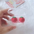 thumbnail image 1 of Contact Lenses Case Cute Fruit Style Contact Lens Cases, 2 Pcs Strawberry, 1 of 6