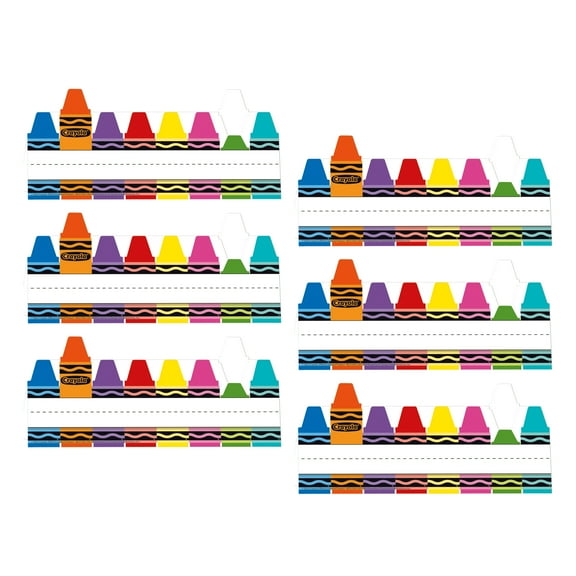 Eureka Crayola Tented Name Plate, 9-5/8" x 6-1/2", 36 Per Pack, 6 Packs