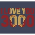 thumbnail image 2 of Boy's Marvel Iron Man Love 3000 Mask  Graphic Tee Navy Blue Heather Small, 2 of 4