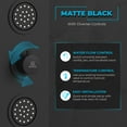 thumbnail image 6 of Beverly Series 43 in. 3-Jetted Shower Panel Tower in Matte Black with Heavy Rain Showerhead, Spray Wand and DIY Friendly, 6 of 8