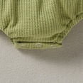 thumbnail image 7 of TOWED22 Newborn Baby Girl Clothes Floral Bunny Print Smocked Sleeveless Romper Summer Bodysuit Cute Baby Outfit Green,6-9 M, 7 of 7