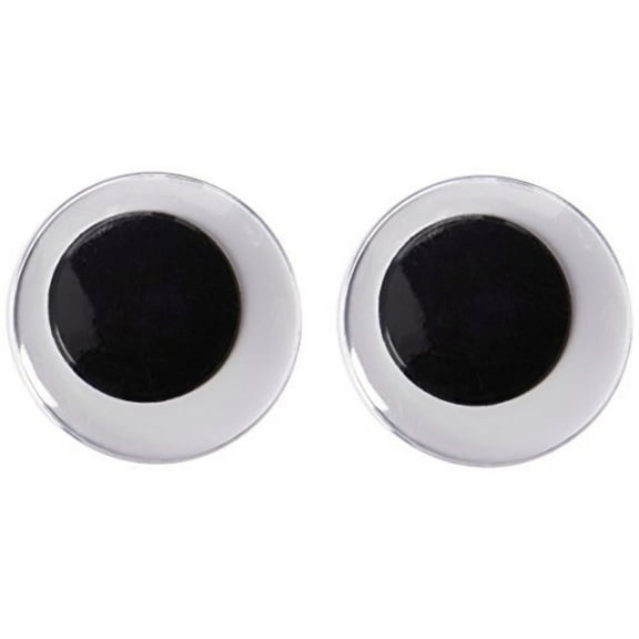 Darice 2 Piece, 40 Millimeter, Movable Paste on Eyes, Black