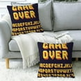 thumbnail image 5 of Throw Pillow Covers Retro Games Pillow Covers 18x18 Inch Set of 2 Graphic Letters Throw Pillows Decorative Pillow Cases Cushion Covers for Bedroom Livingroom Sofa Farm House, 5 of 6