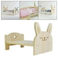 thumbnail image 3 of Muebles para casa de muñecas 1/6 Adorno de madera Cama para muñecas Juguetes de imitación Dormitorio de muñeca Conejo, 3 of 9