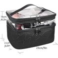 thumbnail image 2 of Makeup Bags Double Layer Travel Cosmetic Cases Make up Organizer Toiletry Bags (Black), 2 of 5