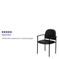 thumbnail image 4 of Flash Furniture Comfort Black Vinyl Stackable Steel Side Reception Chair with Arms, 4 of 5
