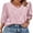 Pink and White, variant on Womens Tops 3/4 Sleeve with Buttons Dressy Casual Blouses Summer Outfits Beach Vacation Plus Size Spring Clothes White Tops