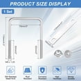 thumbnail image 2 of Uxcell M8 3 Inch Inner Wide Square U Bolts, 4-5/16 Inch Length 304 Stainless Steel U-Bolts with Flange Hexagon Nuts, Frame Plates for Trailer, Automotive, (75mm W x 110mm L), 2 of 6