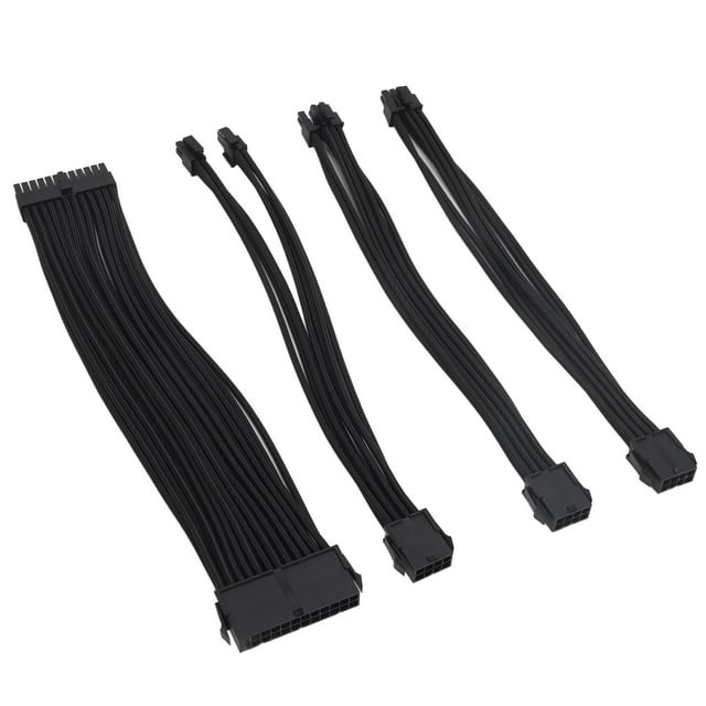 Cables de AlimentAción de Extensión de Cable Psu de 18 Awg, 18 AWG 24 Pines ATX 4+4 Pines CPU 6+2 Pines PCIE GPU FUENTE DE ALIMENTACIÓN MOD MANGA CABLE DE EXTENSIÓN PARA RM RMX