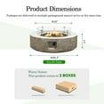 thumbnail image 3 of UPHA 42-inch Outdoor Propane Round Fire Pit Table 50000 BTU Gas Concrete FirePit for Outside Patio with Wind Guard, Lava Rocks, Rain Cover, Beige, 3 of 10