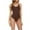 Brown, variant on Lolmot Plus Size Jumpsuits for Women Sexy V Neck Sleeveless Sling Ribbed Tank Thong Bodysuits Tummy Control Shapewear Tank Top Romper
