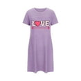 thumbnail image 5 of TMOYZQ Womens Valentine's Day Nightgowns Short Sleeve Crew Neck Cute Print T Shirt Dresses Casual Loose Fit Lounge T Shirt Dress Nightgowns, 5 of 5