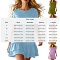 thumbnail image 4 of Women's Casual Short Sleeve T-Shirt Dress, Round Neck Loose Fit Solid Color with Ruffle Hem, Lightweight Summer Mini Dress for Vacation & Daily Wear, 4 of 7