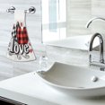 thumbnail image 6 of Haosy 2 Pack Kitchen Wash Cloths with Hanging Loops Absorbent Absorbent Quick Drying Hand Towels, Love Checkered Heart, 6 of 7