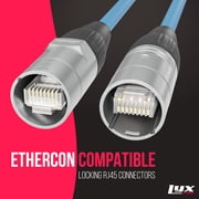 LyxPro 300 Feet Shielded Cat6 Cable, RJ45 Ethercon Cable - Male to Male - Blue