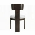 thumbnail image 2 of Modern Fabric Dining Chairs Set of 2 - Gray Seating on Dark Brown Rubber Wood Legs, 2 of 15