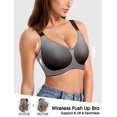 thumbnail image 4 of MINTREUS Womens Wireless Comfortable Bra Supportive No Underwire Bras Honeycomb Breathable Cup Push Up Bra Sports Bras, 4 of 8