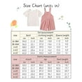 thumbnail image 5 of CARETOO Toddler Baby Girl Clothes Stripe Short Sleeve T-Shirt  Suspender Overalls Shorts Set 2Pcs Summer Outfits, 5 of 17